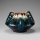 Art Deco vase in glazed ceramic attributed to Thulin, Belgium, 1930s.