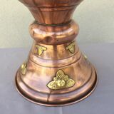 Red and yellow copper amphora oriental moorish art decoration