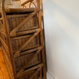 Commode tiroirs rotin
