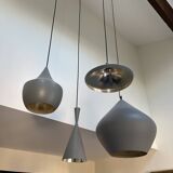 Set of 4 Tom Dixon Beat pendant lights
