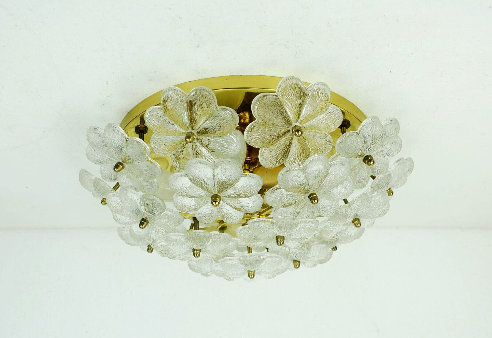 Mid century glass blossoms ceiling fixture 1960s ernst palme