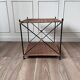 Vintage woven wicker coffee table