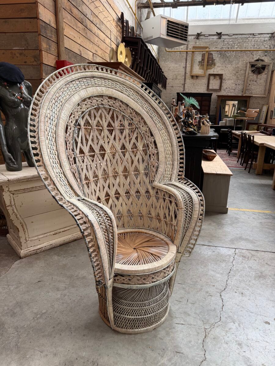 Emmanuelle armchair in wicker and rattan