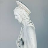 Statue of the Sacred Heart of Jesus signed Guelfi Maucci in marble powder