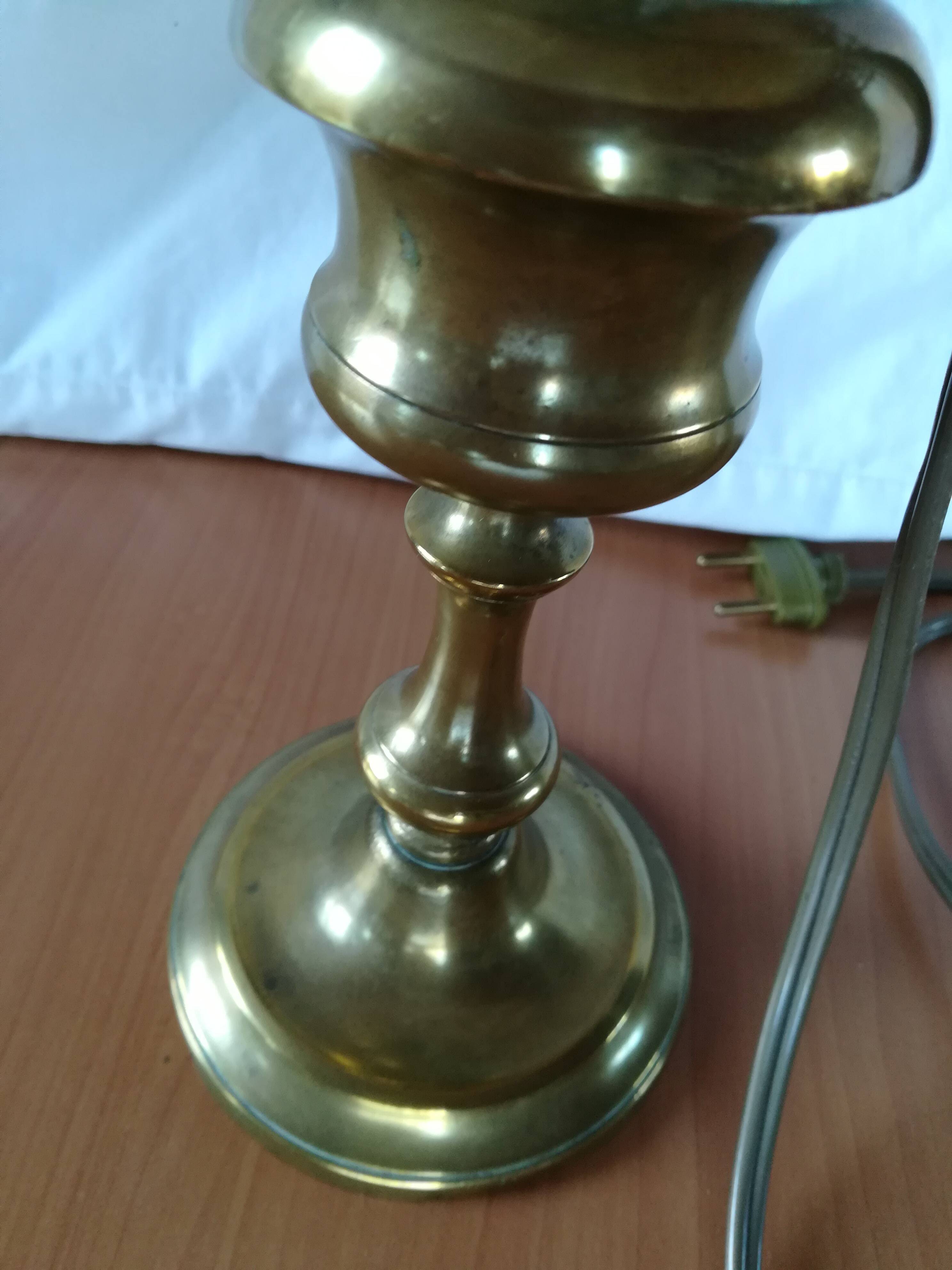 Brass bedside lamp