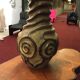Large geometric decoration vase enamelled terracotta 1970 brand W.Germany