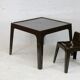 Table en fibre de verre, marron, France, circa 1970