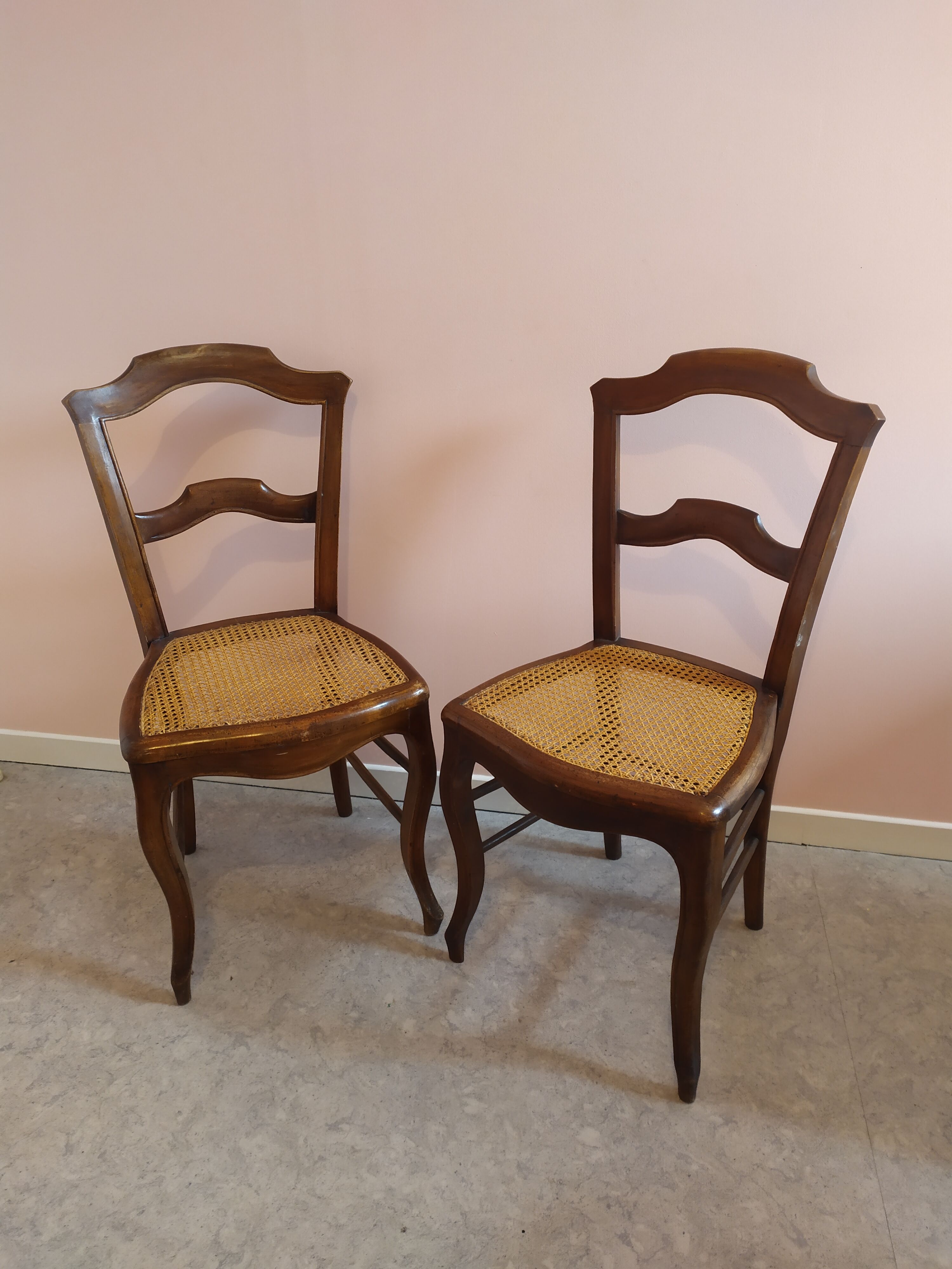 Pair of cane chairs