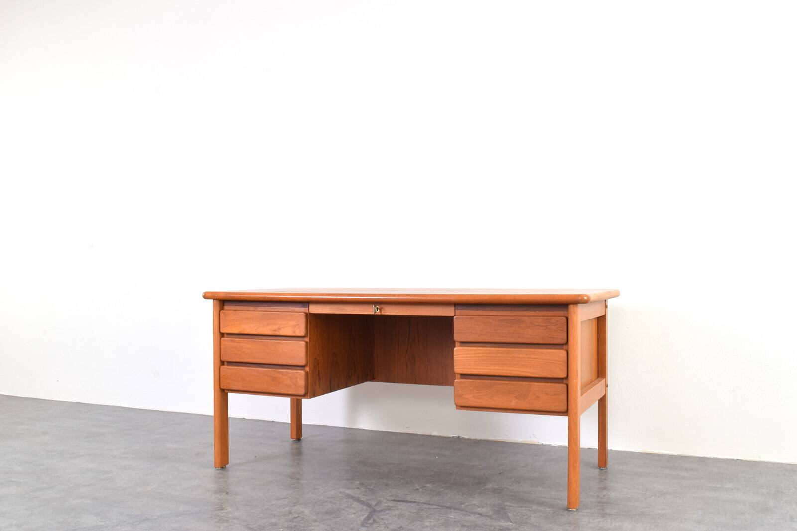Mid-Century Danish Teak Desk, 1970s.