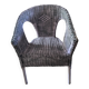 Colourful wicker armchair