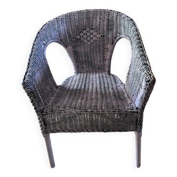 Fauteuil colorfull en osier