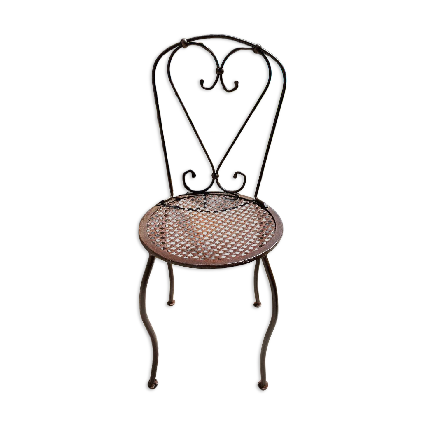 Handcrafted wrought iron garden chair