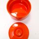 Orange ceramic box Pino Spagnolo for Sicart