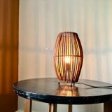 Rattan accent lamp