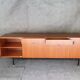 Minimalist mahogany veneer row by Paul Geoffroy 1960s