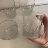 Lot de 4 verres à whisky cristal Baccarat modèle Piccadilly