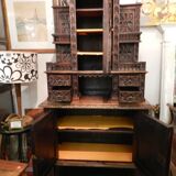 Furniture 2 Breton bodies in oak wood carved with characters