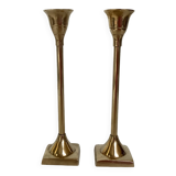 Pair of brass candlesticks