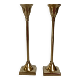 Pair of brass candlesticks