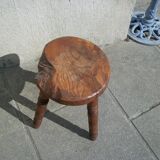 Brutalist tabouret in elm