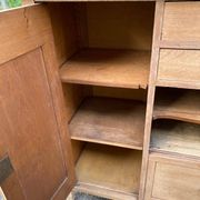 Renovated vintage Art Deco Parisian buffet in wood, 1940, 144cm.
