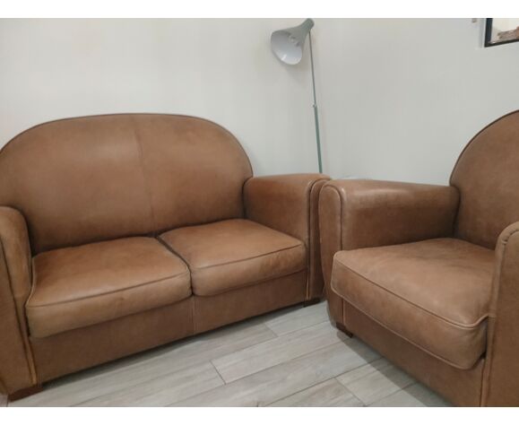 Lot armchair and sofa leathers club