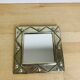 Square silver metal mirror, vintage
