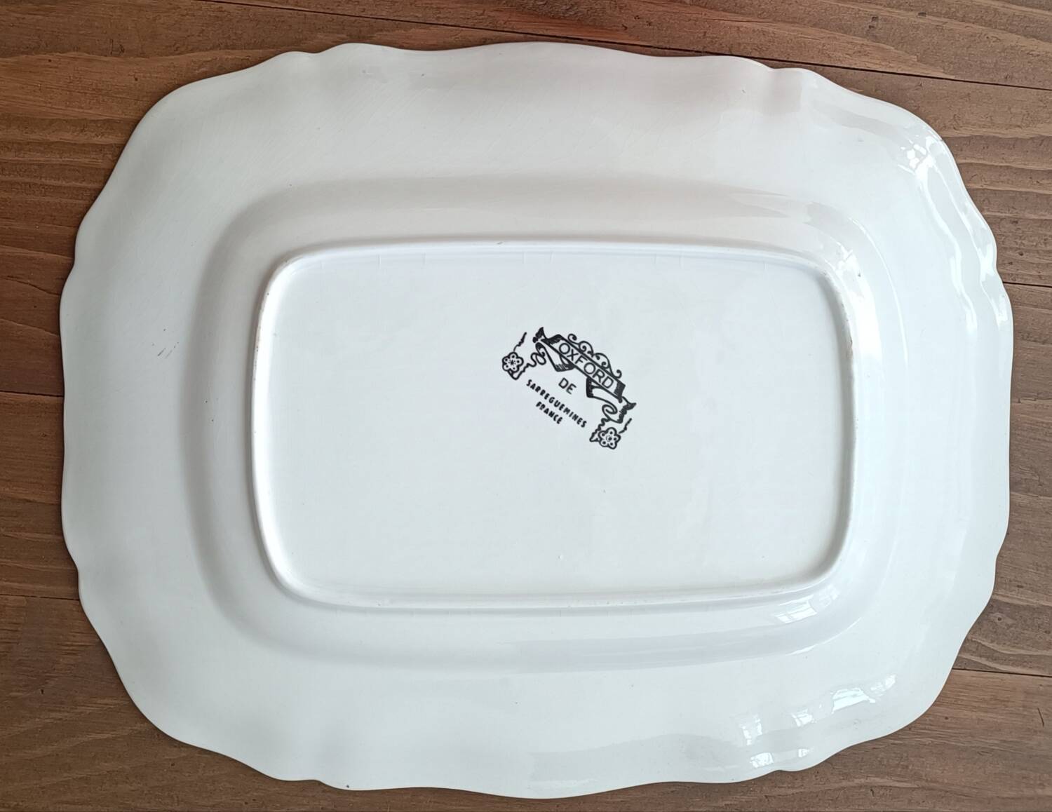 Rectangular platter, Oxford Sarreguemines model