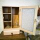 Pink bathroom cabinet