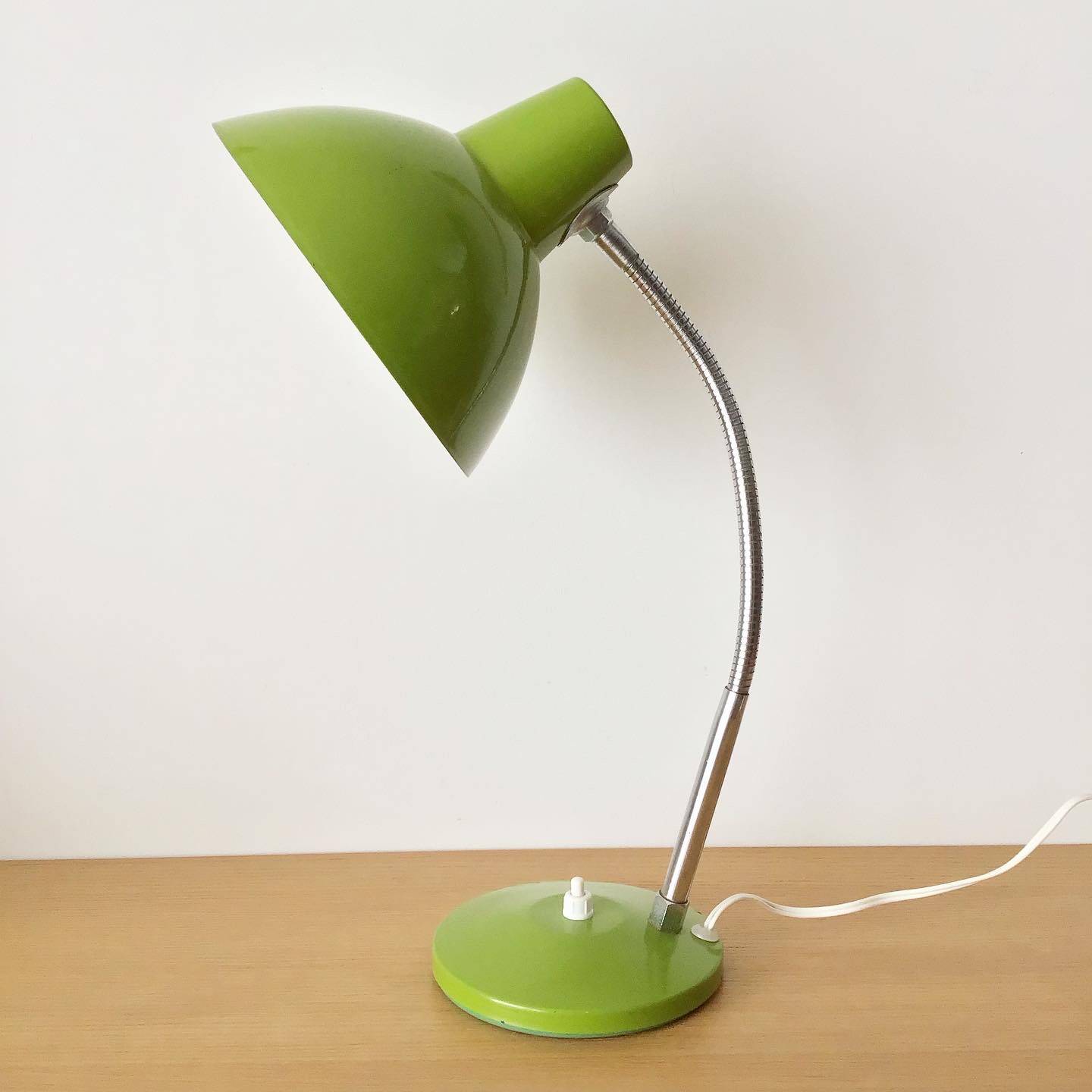 Vintage apple green desk lamp