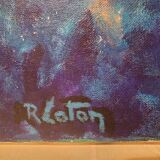 Large abstract painting Sons of light Raymond Loton