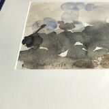 Paul BUTTI, The scrubland below Nîmes 1986. Watercolor on paper