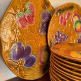 Old barbotine dessert service
