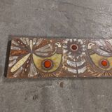 Plate, enamelled lava panel J.G Picard, Vallauris