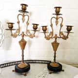 Pair of old XlX th century Napoleon III style candlesticks