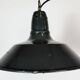 Industrial French Black Enamel Factory Pendant Lamp, 1960s