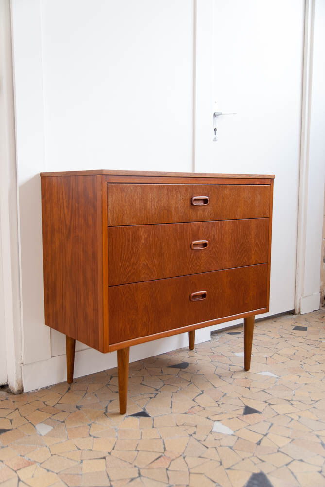 Scandinavian teak chest of drawers