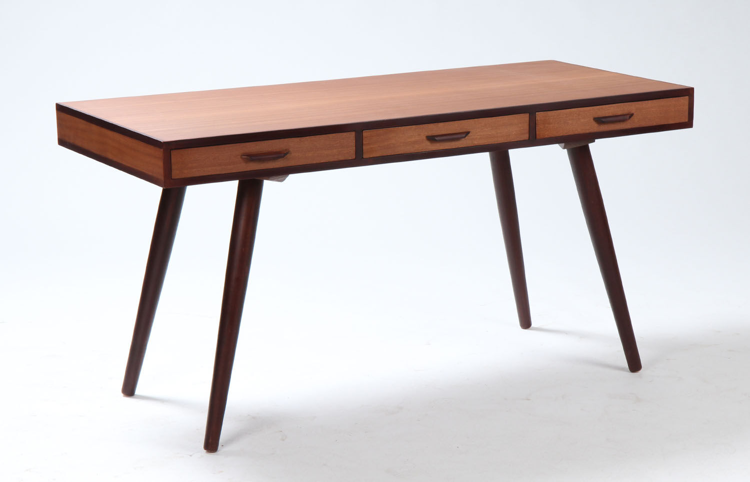 Teak minister's desk consisting of 3 drawers