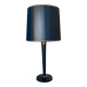 Lampe style Mazda en cuir noir, 1950