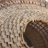 Suspension boule en paille de rotin
