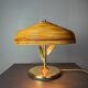 Pencil reed rattan bamboo and brass flower table desk lamp, Italy, 1980s