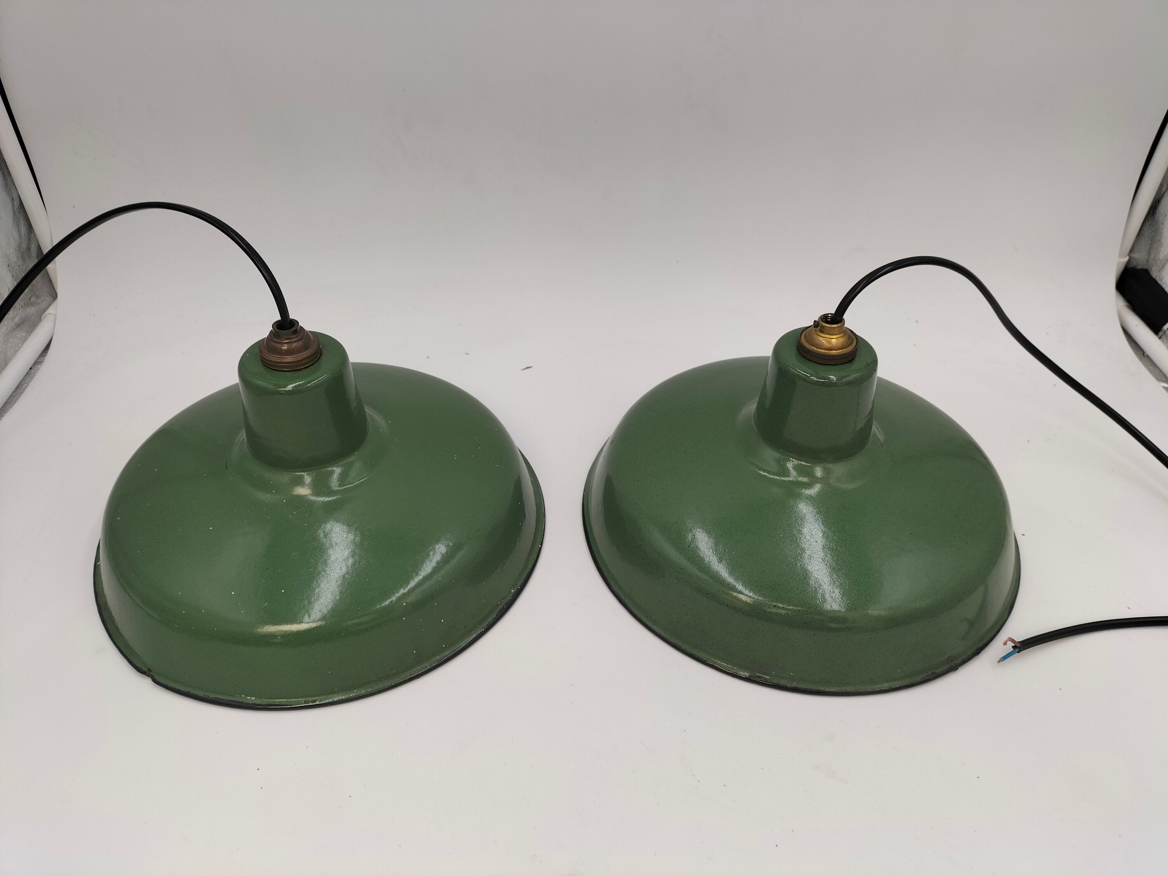Pair of industrial lamps