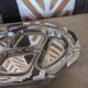 Stainless steel oval dish with compartments
