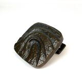 Mid Century Solid Abstract Brutalist Bronze front Door Handle 1960