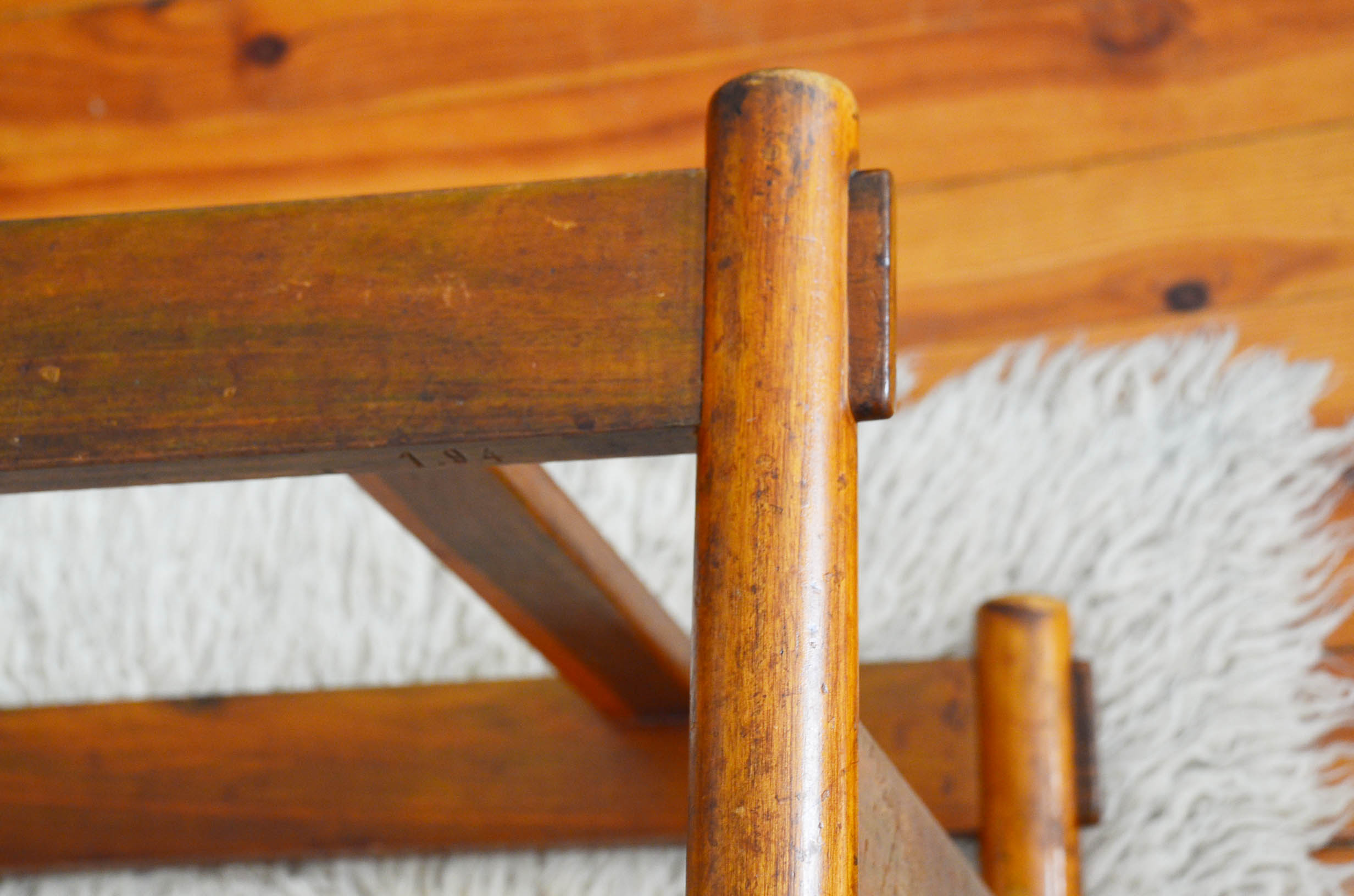 Dujo cuba coffee table in green marble and rosewood 70s