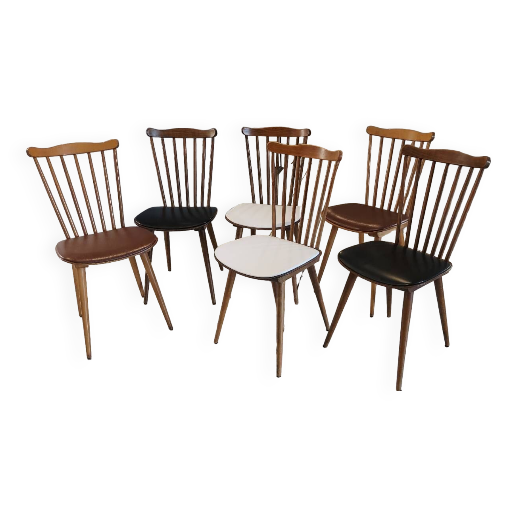 Set of 6 Menuet Baumann chairs 1970