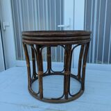 Rattan pouf
