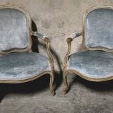 Pair of Louis XV cabriolet armchairs, 18th century