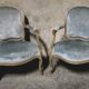 Paire de fauteuils cabriolets Louis XV, d’époque XVIIIe