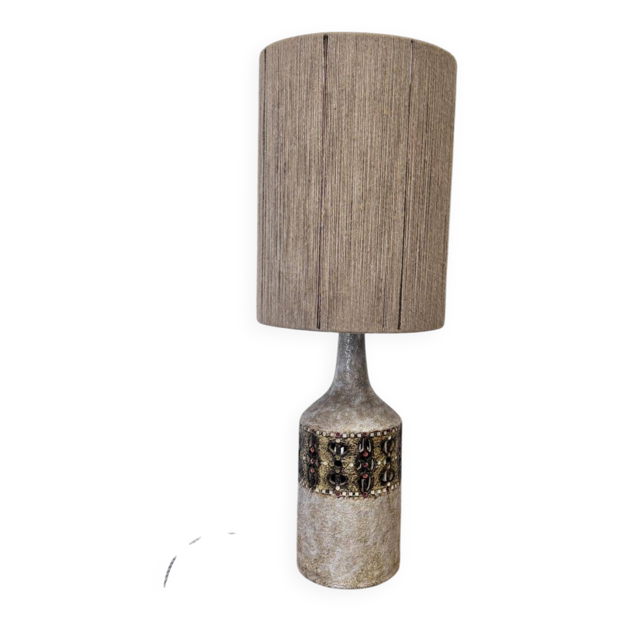Raphael Giarrusso ceramic lamp with rope shade